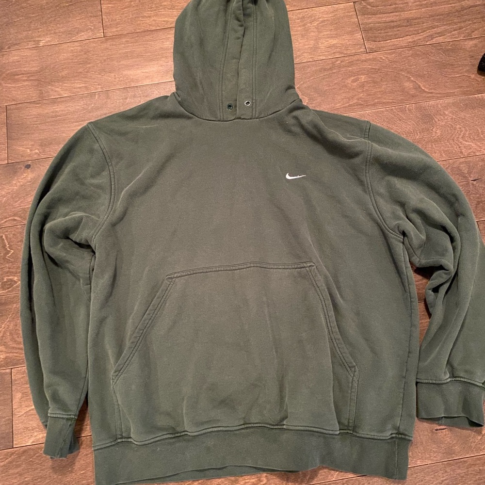Vintage Nike Green Pullover Hoodie Sweatshirt